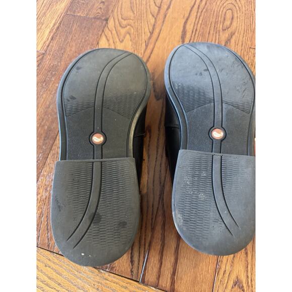 Clarks Unstructured Leather Loafers Mens 10.5 W Black Comfort Slip On EU 44 - Picture 16 of 16